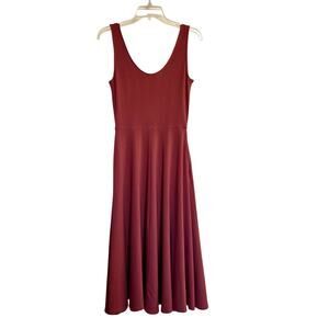 Leith scoop neck sleeveless midi casual dress pockets fit and flare stretch med